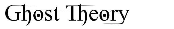 Ghost Theory font preview